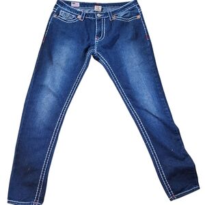 TRUE RELIGION Mens Jeans Ricky Super T Slim Stretch Jeans sz 32 vtg Made in Usa